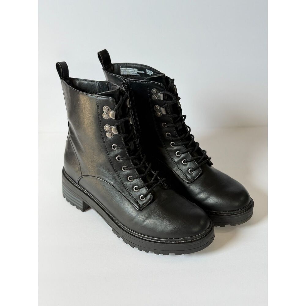 Universal Thread Black Combat Boots-7
